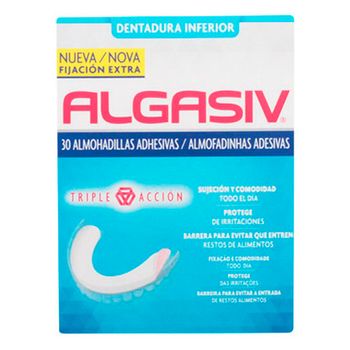 Almohadillas Adhesivas Para Dentaduras Algasiv (30 Uds)