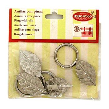 Blister 4 Anilla Pinza Hoja Plata Fw417