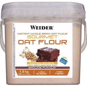 Weider Oat Flour Gourmet 1,9 Kg - Harina De Avena Integral / Fuente De Proteína Con Bajo Contenido En Azúcares