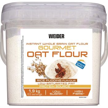 Weider Oat Flour Gourmet 1,9 Kg - Harina De Avena Integral / Fuente De Proteína Con Bajo Contenido En Azúcares