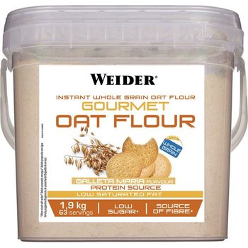 Weider Oat Flour Gourmet 1,9 Kg - Harina De Avena Integral / Fuente De Proteína Con Bajo Contenido En Azúcares