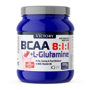 Victory Endurance - Bcaa 8:1:1 + Glutamina 500g - Efecto Recuperador -  Sabor: Pink - Limo