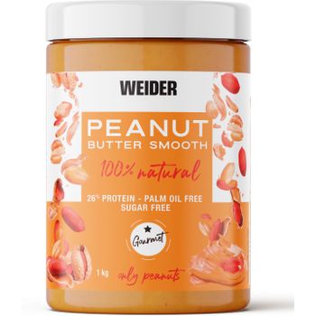 Weider Peanut Butter Smooth 1 Kg - 100% Mantequilla De Cacahuete Natural Con Textura Suave Y Cremosa