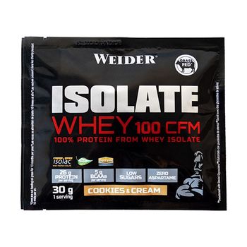 Weider- Isolate Whey 100 Cfm Monodosis X 30 Gr - 100% Aislado De Proteina De Suero -  Sabo