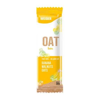 Weider - Oat Bar - 1 X 60 G - Barritas Enegética De Avena -  Sabor: Plátano Y Nueces