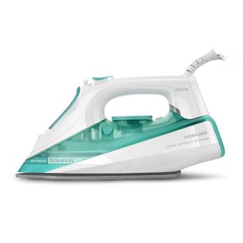 Taurus Hydra 2600, Plancha Vapor-seco, Suela De Cerámica, 150 G/min, Turquesa, Blanco, 2600 W, 2600 W