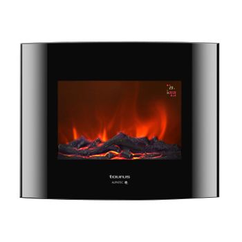 Chimenea eléctrica con mueble aparador rustico 2000w