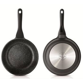 Set Juego 3 Sartenes Inducción 20-24-28cm Aluminio, Antiadherente Piedra  Ecológico Sin Pfoa Negro Wecook Khalma con Ofertas en Carrefour