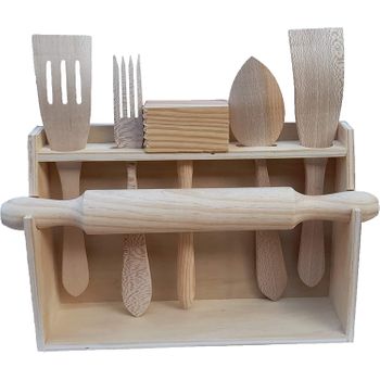 Set 9 Utensilios Cocina de Silicona + Porta Utensilios CARREFOUR HOME