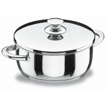 Cacerola 22cm C/tapa F/difusor Ind Inox Vitrocor Lacor