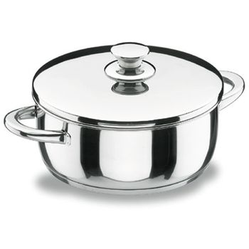 Cacerola Con Tapa Inox Vitrocor 28 Cm - Lacor - 40028