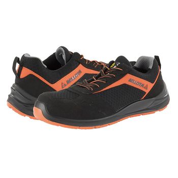 Zapato Seguridad S1p Esd Flex Negro / Naranja Marca Bellota