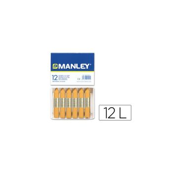 Lapices Cera Manley Unicolor Ocre -caja De 12 N26