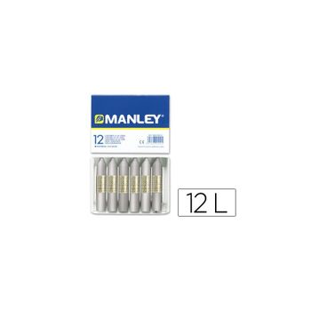 Lapices Cera Manley Unicolor Plata -caja De 12 N75