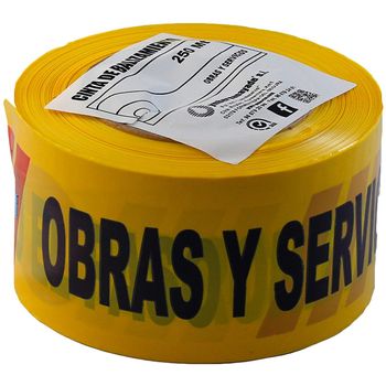 Cinta De Balizamiento: "obras Y Servicios". 250 Mt.