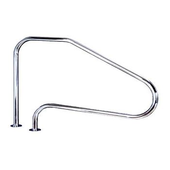 Pasamanos Baranda De Bajada Para Piscina L.1219mm A.inox Aisi 316l Dos Puntos De Apoyo Un Escalón Con Tramo Recto De 203 Mm