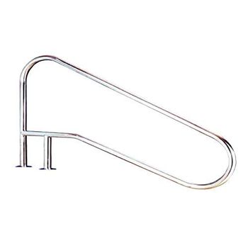 Pasamanos Baranda De Bajada Piscina L.1362 Mm Acero Inoxidable Aisi 316 Dos Puntos De Apoyo Con Refuerzo Interno Inclinado Un Escalón