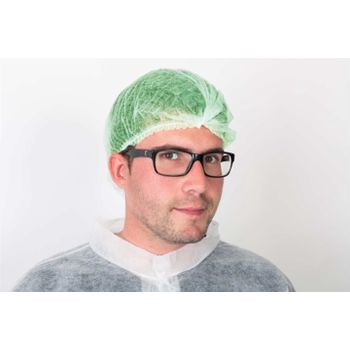 22193-gorro Acordeón 550mm Protección Desechable Médica Para: Clínicas - Laboratorios - Esteticien - Alimentación - Dentistas - Veterinarios - Enfermerías - Pack 100 Ud. Verde. 12 Gr