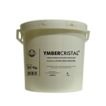 Ymbercristal Vidrio - Glass - Cristal Granulado Filtrante Ecológico Reciclado Gr. 1 (0.5-1mm). Bote Con Asa Y Hermético 20 Kg