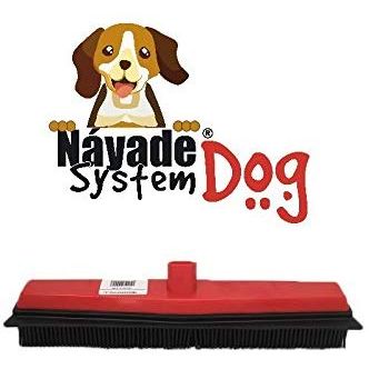 Náyade System Ultra Floor Cleaner: Cepillo Escoba Haragán De Caucho Inclinado. Especial Mascotas.