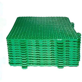 Losa Tarima Desmontable Náyade Block 30x30 Verde- Pack 12 Uds. Ideal Para Vestuarios, Piscinas, Jardines, Spas, Peluquerías Caninas..