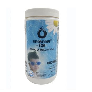 Bromymb T20 Bromo Tabletas 20gr. Para Piscinas, Spas... Bote 1 Kg