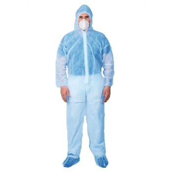 Buzo Mono Azul Con Capucha Protección. 35 Gr. Talla Xl