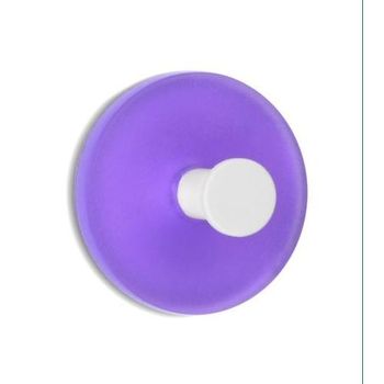 Colgador Adhesivo Circular Violeta 2uds.