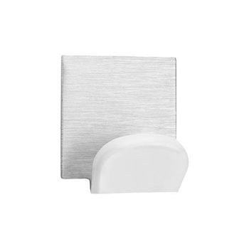 Colgador Adhesivo Con Base De Acero Inoxidable Inofix Blanco 2 Unidades 2078