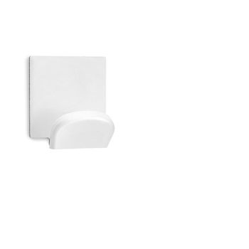 Colgador Adhesivo Acero Inox Blanco 2 Unidades