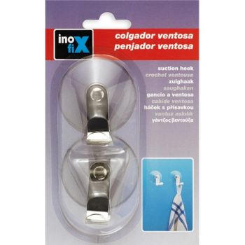 Percha Ventosa Inox Bl.2 Inofix 51 Mm