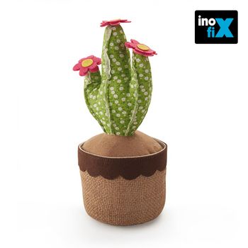 Tope De Puerta Textil De 1kg Inofix Cactus Verde 25x15x15cm