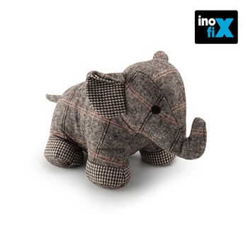 Tope De Puerta Textil De 1kg Inofix Elefante Gris 18x32x15cm