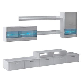 Composición De Salón Mueble Tv Compacto + Mesa De Centro, Nordic / Blanco –  Kei con Ofertas en Carrefour