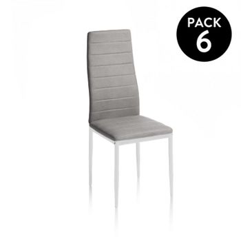 Pack 4 Sillas Para Comedor O Salón Tapizadas En Color Arena Y Estructura De  Pino 108x47x62 Cm. con Ofertas en Carrefour