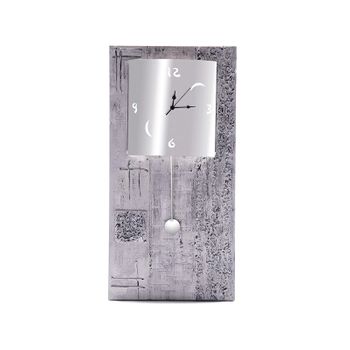 Reloj Artesanal Silver Plata Acrílico 40 X 80 X 3,5 Cm