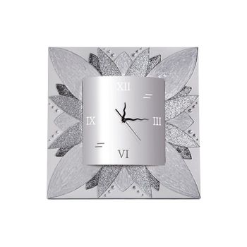 Reloj Artesanal Shine Cuadrado Plata Shine 70 X 70 X 3,5 Cm