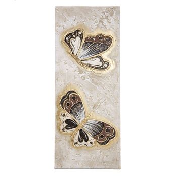 Cuadro Artesanal Mariposas Oro 60 X 150 X 3,5cm Cm