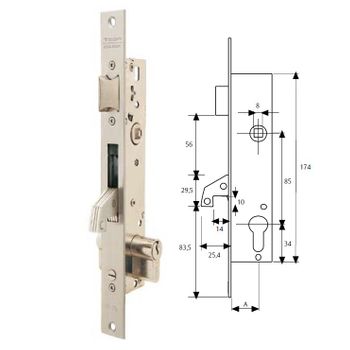 Cerradura De Embutir Tesa 2240253ai