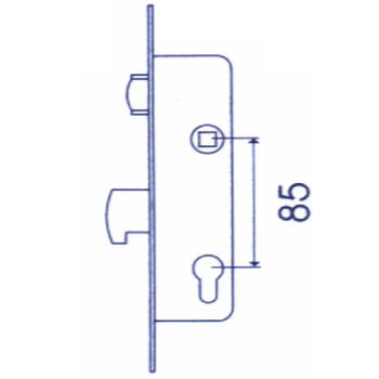 Cerradura Emb Met Inox Rodill - Tesa - 2246/20/3ai - 20 Mm..