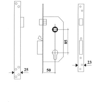 Cerradura Seguridad Lt T10 - Tesa - R200n T1 6t - 30x30 Mm..