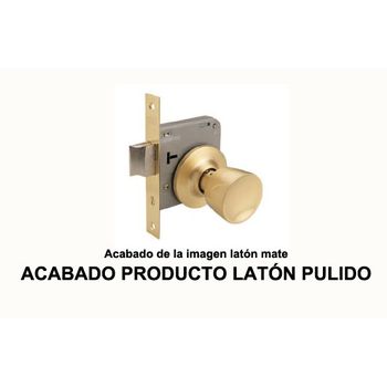 POMO PUERTA DE INTERIOR PASO CON LLAVE LATON TULIPA 60/70 TESA