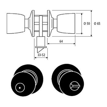 Pomo Serie 3503 Uo Cm Tesa