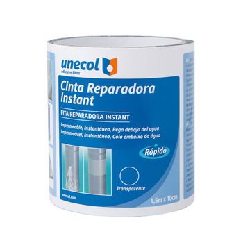 Fita De Reparação Instantânea 10cm X 1,5m Transparente A7711 Unecol