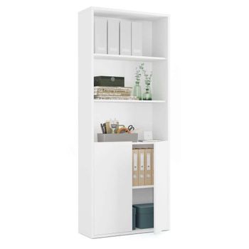 Librería Estantería Genius 2 Cajones 4 Huecos Blanco Y Gris Dormitorio  Habitación Juvenil Infantil 130x70x35cm con Ofertas en Carrefour