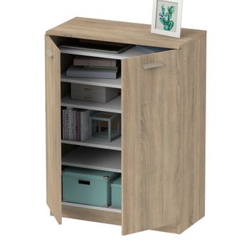 Mueble Armario Zapatero Auxiliar Multiusos Pasillo Habitacion Cocina Color Cambrian 101x74x37 Cm