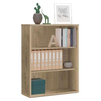 Librería Estantería De Diseño Comedor Salón, Color Roble Mate, 68,5 X 161 X  25 Cm De Fondo con Ofertas en Carrefour