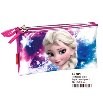 Estuche Portatodo Triple Plano De Frozen Shining (st3)