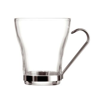 Taza Café Cristal Y Acero Inoxidable Quid 23 Cl