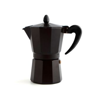 Cafetera italiana aluminio Vitro Negro 3 tazas MONIX